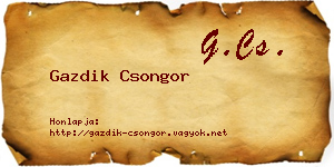 Gazdik Csongor névjegykártya