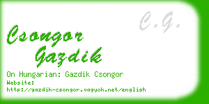 csongor gazdik business card